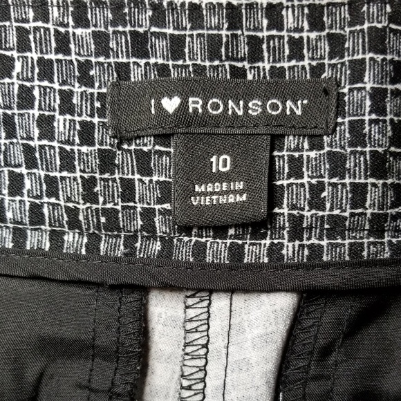Ronson B & W Checked Pants, Size 10, EUC - Picture 3 of 7